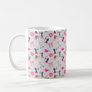 Caneca De Café Girls Archery - Girly Hearts and Makeup