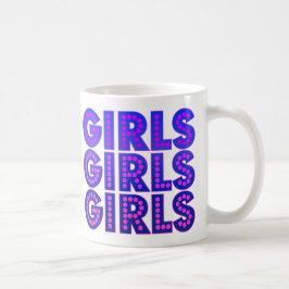 Caneca De Café Girls Girls Girls Graphic