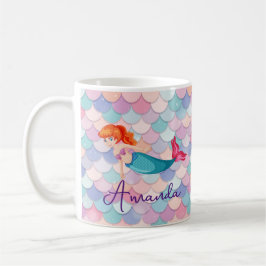 Caneca De Café Girls Mermaid Personalised Mug