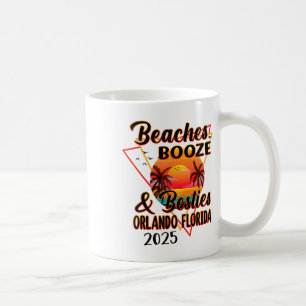 Caneca De Café Girls Trip 2025 Orlando Florida Beaches Booze E