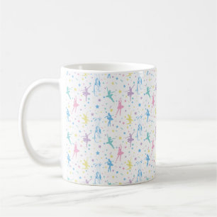 Caneca De Café Girly Ballerina Dancer - Padrão do Balé
