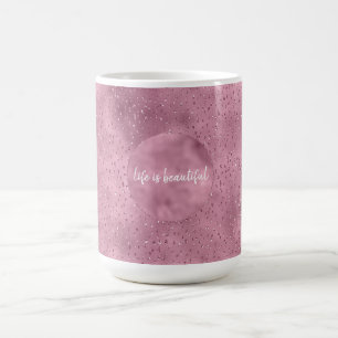 Caneca De Café Girly Pink Glitzy Glitter Sparkle personalizado