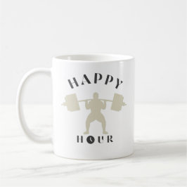 Caneca De Café Giro Engraçado de Cabeça de Café Feliz Hora Engraç