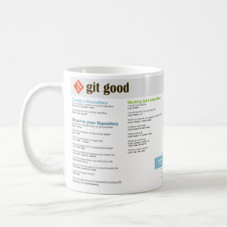 Caneca De Café 'Git Good' Git Cheatsheet Mug