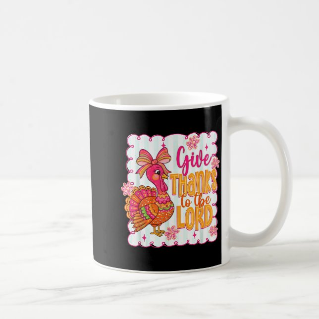 Caneca De Café Giving Thanks To The Lord Nk Thanksgiving Turkey C (Direita)