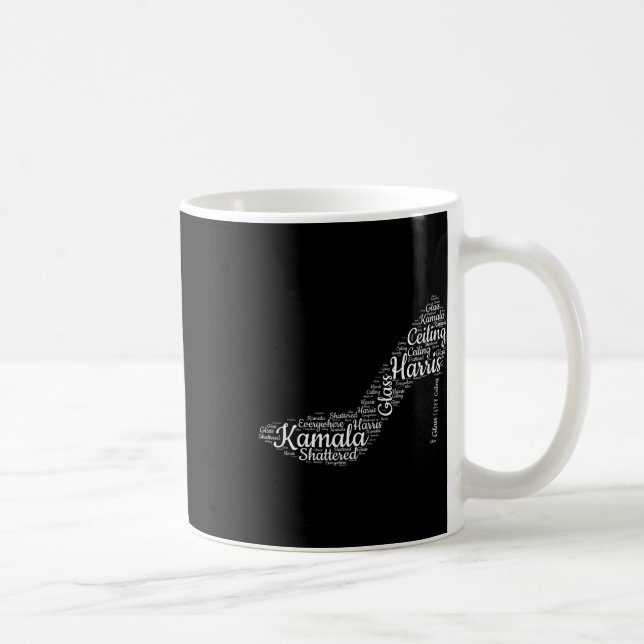 Caneca De Café Gl Destruído Em Todo Lugar Kamala Harris High Heel (Direita)