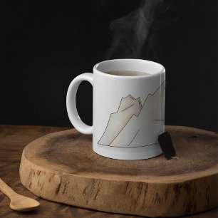 Caneca De Café Glaciar Ártico Minimalista