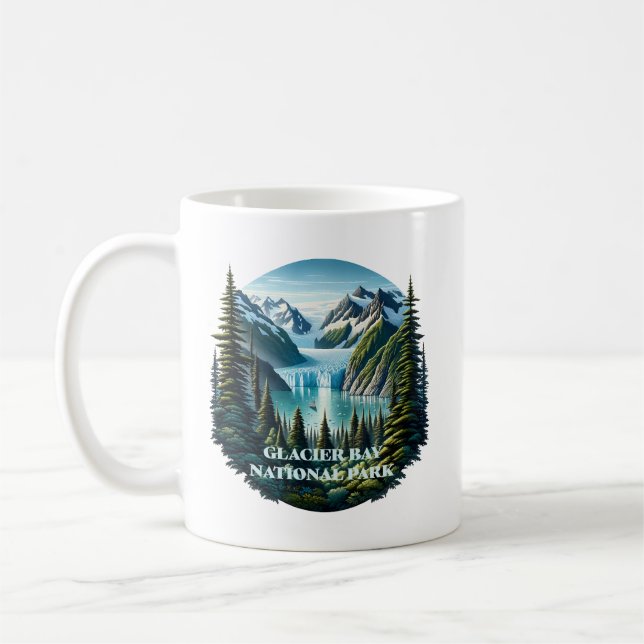 Caneca De Café Glacier Bay National Park Alaska EUA (Esquerda)
