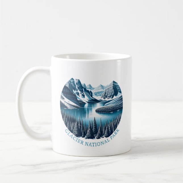 Caneca De Café Glacier National Park Montana (Esquerda)