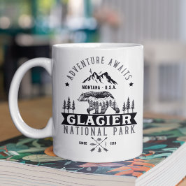 Caneca De Café Glacier National Park Montana Woodland View