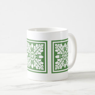 Caneca De Café Glade Green Acorn and Leaf Azulejo Coffee Mug