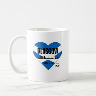 Caneca De Café Glasgow Scotland Skyline Heart - Desde [Ano]
