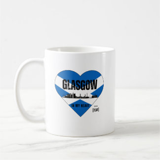 Caneca De Café Glasgow Scotland Skyline Heart - Desde [Ano]