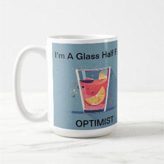 Caneca De Café Glass Half Cheio Otimista Happy Mug