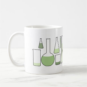 Caneca De Café Glassware de Laboratório Verde