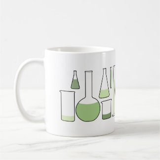 Caneca De Café Glassware de Laboratório Verde