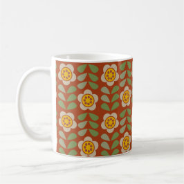 Caneca De Café GLEAM GLADE - Floral Earth Colors Mug