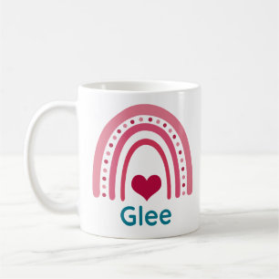 Caneca De Café Glee Viva Magenta Boho Arco-Íris