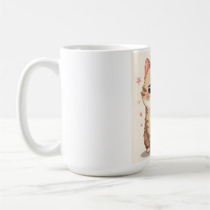 Caneca De Café Gleeful Cat: Bela Arte Kawaii Kitten para Qualquer