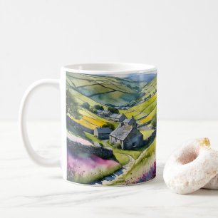 Caneca De Café "Glen Garlands" Paisagem Yorkshire Dales Cena