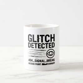 Caneca De Café GLITCH DETECTADO - Transmissão de Sinal Corrompida