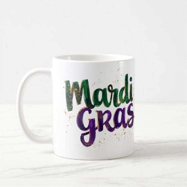 Caneca De Café Glitter BrushAVC Mardi Gras (Esquerda)
