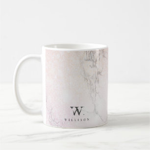 Caneca De Café Glitter de rosa de Marble Personalizado
