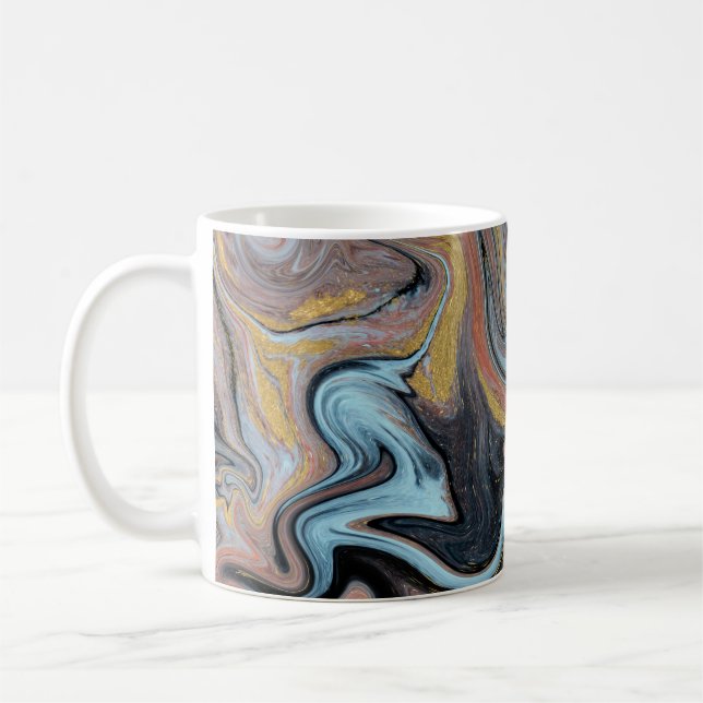 Caneca De Café Glitter do Ouro Marble Nature Trabalho de arte (Esquerda)