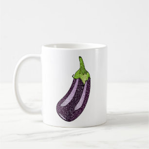 Caneca De Café Glitter EggPlant
