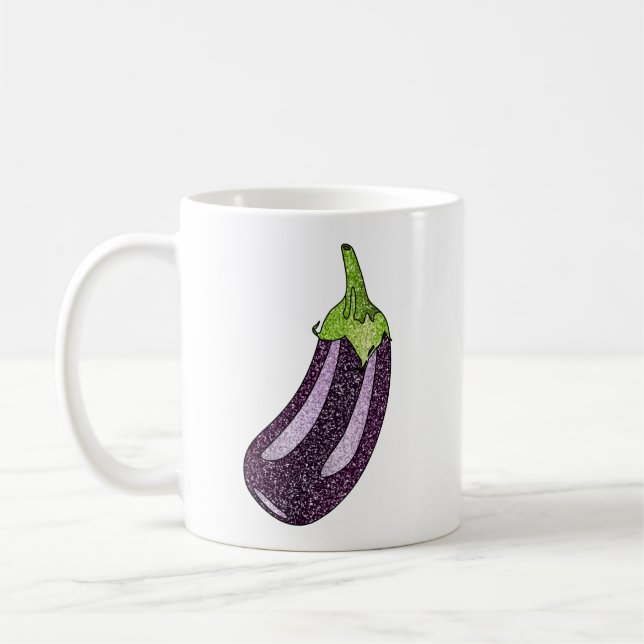 Caneca De Café Glitter EggPlant (Esquerda)