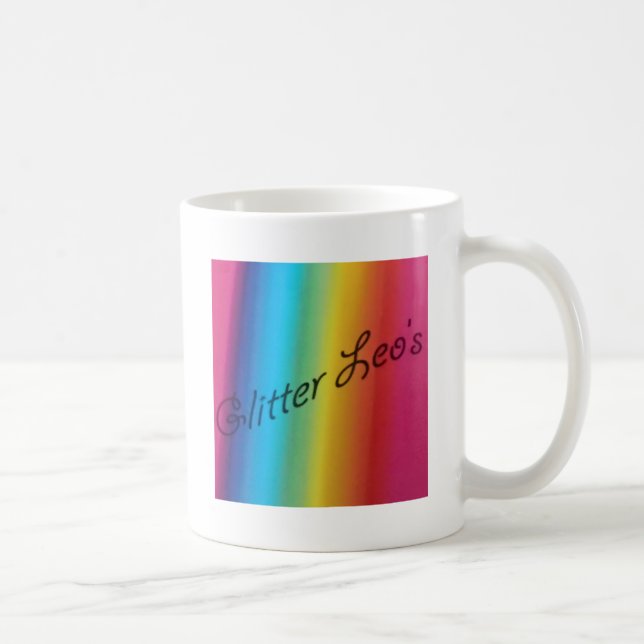 Caneca De Café Glitter Leo (Direita)