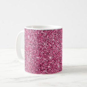 Caneca De Café Glitter Rosa