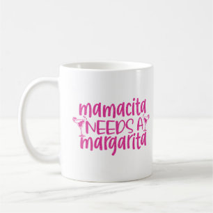 Caneca De Café Glitter Rosa Mamacita Precisa De Margarita Engraça
