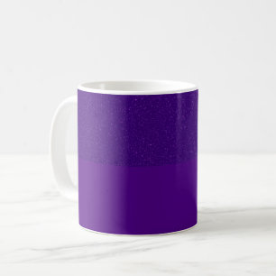 Caneca De Café Glitter Top & Matte Bottom Purple Mug - Personaliz
