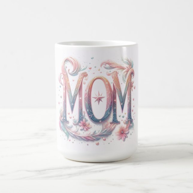 Caneca De Café Glittery Floral Mãe (Centro)