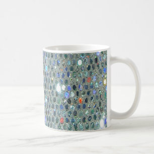 Caneca De Café Glitzy Silver Bling