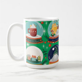 Caneca De Café Globo de neve natalícia//Gnome//Gingercake House//