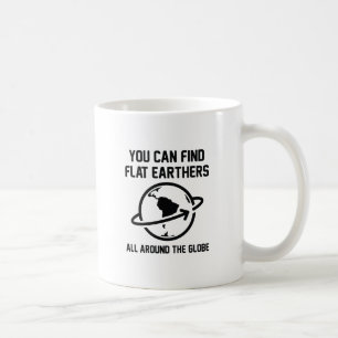 Caneca De Café Globo de Terras Planas