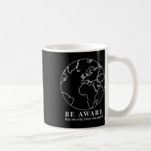 Caneca De Café Globo do Mapa Mundial Descreve Proteção Ambiental