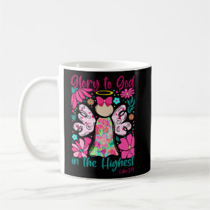 Caneca De Café Glória Cristã Coquette a Deus - Escritura Boho