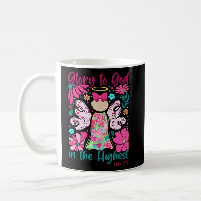 Caneca De Café Glória Cristã Coquette a Deus - Escritura Boho (Esquerda)