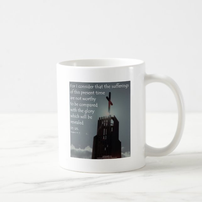 Caneca De Café Glória do 8:18 dos romanos a ser revelada (Direita)