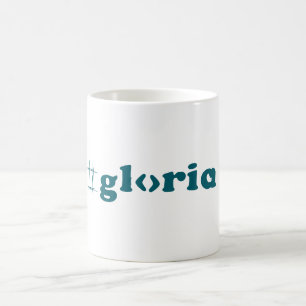 Caneca De Café Gloria Typografia Coffee Mug