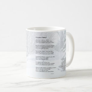 Caneca De Café Glorioso Poema Sazonal da Neve