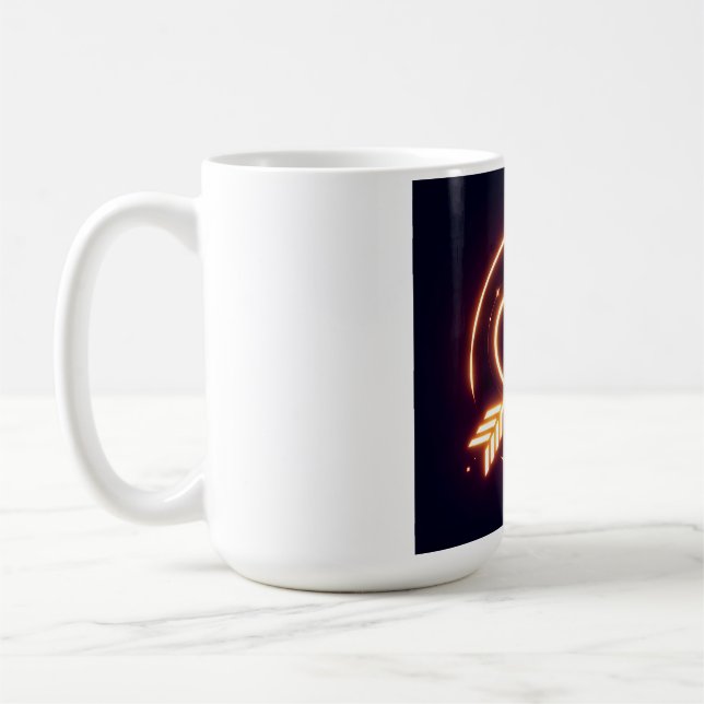 Caneca De Café glowing image of a heart with cupid's arrow (Esquerda)