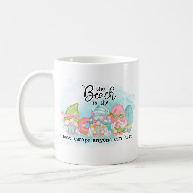Caneca De Café Gnome Beach (Esquerda)