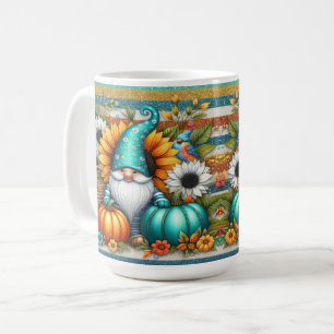 Caneca De Café Gnome Com Bombas E Flores