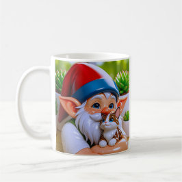 Caneca De Café Gnome da Natureza Gato