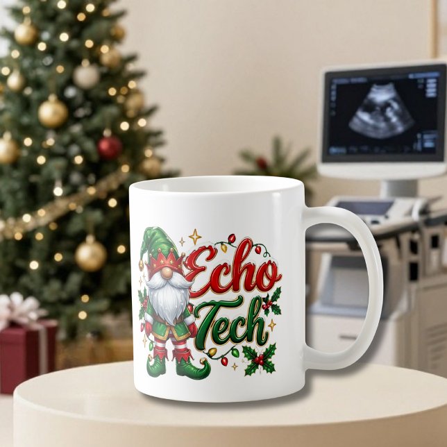 Caneca De Café Gnome de Natal Echo Tech (Christmas Gnome Echo Tech Coffee Mug)