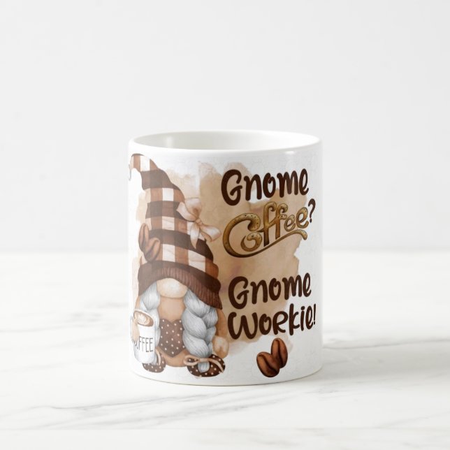 Caneca De Café Gnome Gnomo Cute Gnomo Workie (Centro)